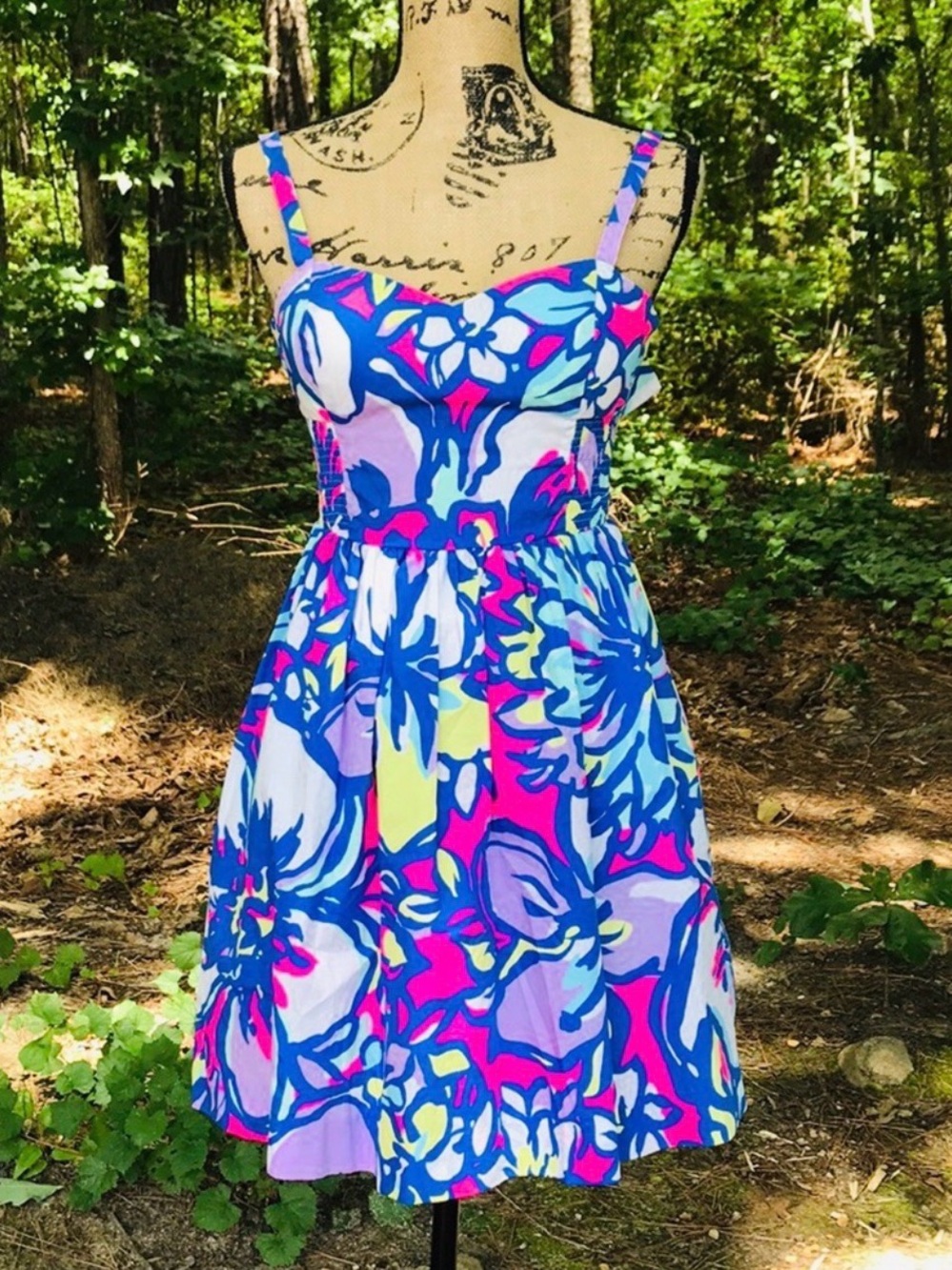 Lilly Pulitzer Christine tropical pink catwalkin print fit & flare floral dress